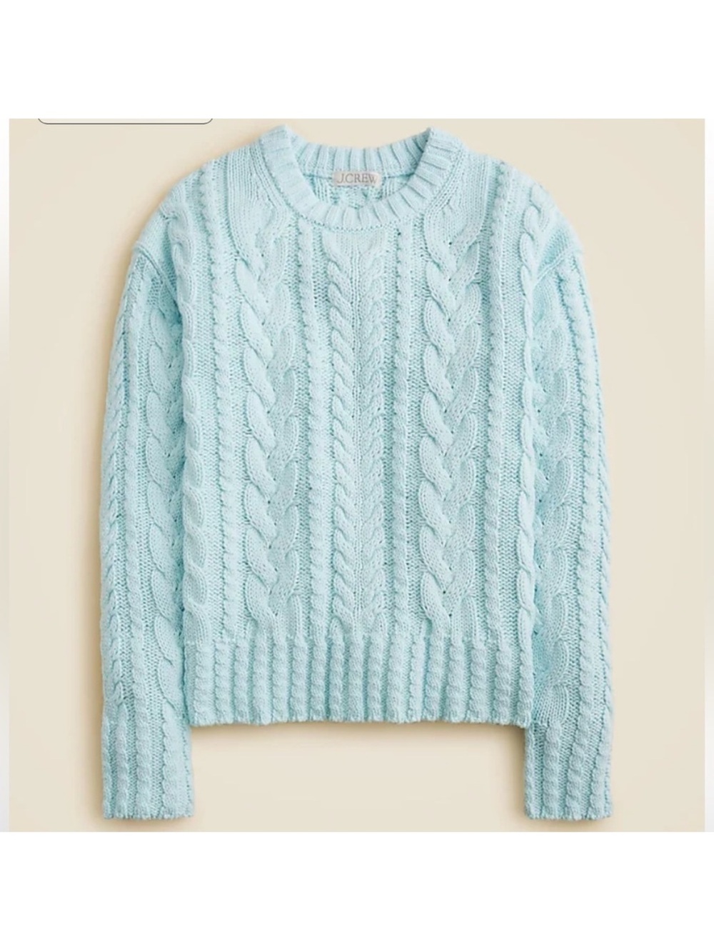 NWT J Crew Cable-knit crewneck sweater